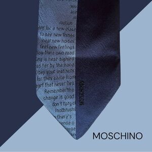 Moschino Dark Blue Patterned Tie